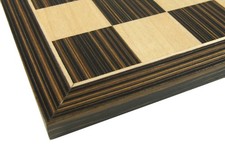 14 Ebony Black & Maple Wood Chess Board