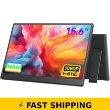 UFYQL 15.6" FHD Portable Monitor - USB-C, HDMI, Slim, Kickstand