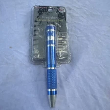 Sterling Precision 8-in-1 Screwdriver Blue Phillips Flathead Torx Pocket Clip
