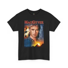 MacGyver T-Shirt Retro TV Action Pyramid Compass 80s Unisex Heavy Cotton Tee