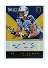2014 Panini Select Rookie Prizm Gold #RATL Taylor Lewan RC AUTO /10 Titans