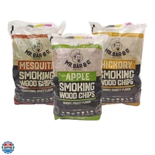 Wood Smoker Chips Bundle of 3 Flavors - Apple, Mesquite & Hickory Wood Chips ...