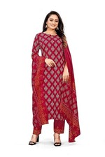 Women Printed Kurta and Pant Set with Dupatta