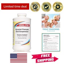 Convenient 32oz Pyrantel Pamoate Liquid - Fast and Effective Pinworm Treatment