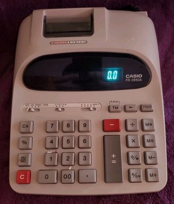 Casio FR-2650A~2-Color Professional Desktop Printing Calculator Big Print~Tested