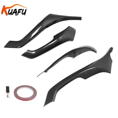 KUAFU Carbon Style Interior Door Armrest Cover Trim For Acura TSX 2009-2014 4Pcs
