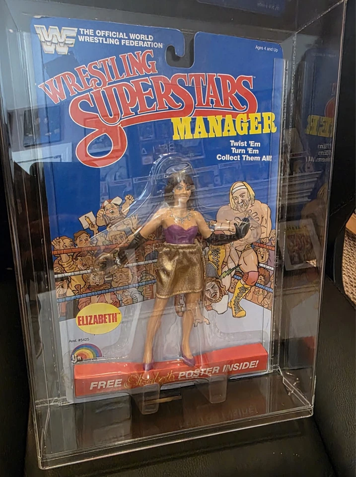 Figura de goma LJN Wrestling Superstars Miss Elizabeth WWF 1985 casi nueva con estuche Foto 2 de 4