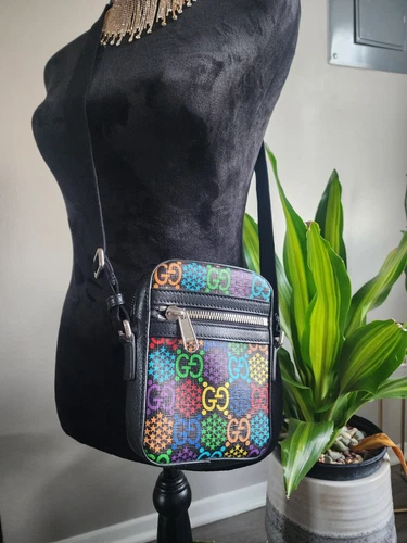 Gucci GG tracolla psichedelica piccola in pelle multicolore