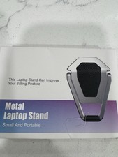 2pc Zinc Alloy Laptop Stand Invisible Ergonomic Riser Silver