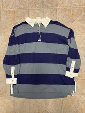 Free People We the Free 3/4 Length Sleeve Tunic Top Rugby Stripes Size L NWT