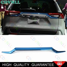 Rear Tailgate Trunk Lid Cover Strip Trim For Toyota RAV4 2019-2024 Chrome Blue