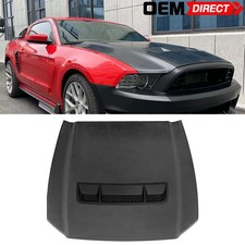Fits 10-14 Ford Mustang Aluminum Front Hood Panel Cover Unpainted - Gt500 Style