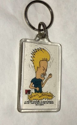 Beavis And Butt-Head Keychain 1993 MTV Networks Butthead Key Ring
