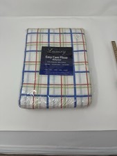 Perfect Fit Luxury Easy Care Plisse Plaid Bedspread Size Full Lightweight