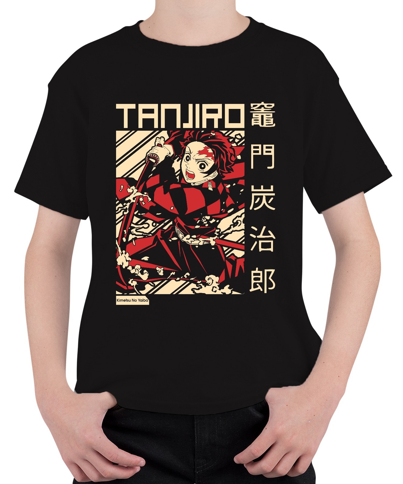 Tanjiro Kimetsu No Yaiba Dämonenjäger Schwert Feuer Geschenk Unisex Kinder T-Shi