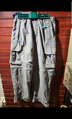 Abercrombie & Fitch Men s Gray Cargo Pants Elastic Waist Multi-Pocket Size S