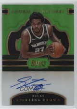 2017-18 Select Rookie Signatures Neon Green Prizm /65 Sterling Brown Auto 1dm4