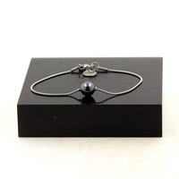 Armband Aus Edelstahl 1 HäMatit Perle 8 Mm. Hergestellt In Frankreich.