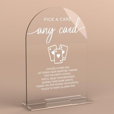 Acrylic Wedding Sign Pick A Card Sign for Wedding Wedding Signs for Ceremony ...