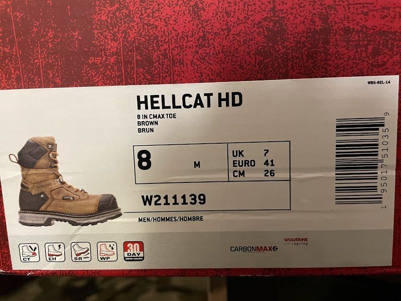Wolverine  Hellcat Carbon Max composite toe 8 inc… - image 6