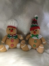 NEW Christmas Adorable Gingerbread Man Ornaments Decor Approx. 7.5 & 9 inch