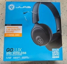 JLab Go Lux ANC Headphones, On Ear, 40mm Drivers, Bluetooth, Custom Sound EQ