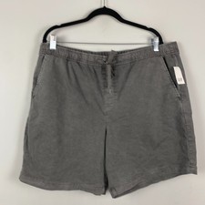 Gap 7  Easy Pull On Shorts Mens Large Gray Drawstring Chino