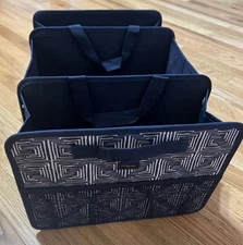 Thirty One Fold N File Deluxe Organizer Blue White Windswept Diamonds Expanding