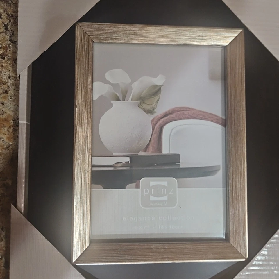 5X7 PRINZ 2 TONIFICADOS MADERA NEGRO MARCO DE FOTOS ESCRITORIO FOTO OFICINA COLGANTE FAMILIA NIÑOS Foto 2 de 4