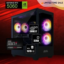 Gaming PC Desktop Computer i7, Up to 64GB RAM 4TB SSD NVIDIA GTX 5060/AMD 5600XT