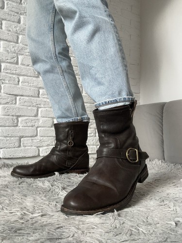 FIORENTINI + BAKER Men Brown Leather Ankle Boots EU 41 US 8 UK 7 Winter Fur - Picture 13 of 15