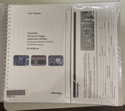 Tektronix 071-0305-01 TDS3TRG Advanced Trigger Application Module Manual. New!