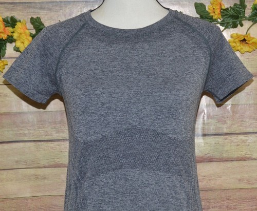 ATHLETA Momentum Seamless Tee Size Small Charcoal Grey Heather Gym Activewear - Picture 2 of 11