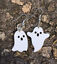 thumbnail 1  - Ghost Earrings Laser Cut White Acrylic Gift Ideas Halloween Cute And Spooky