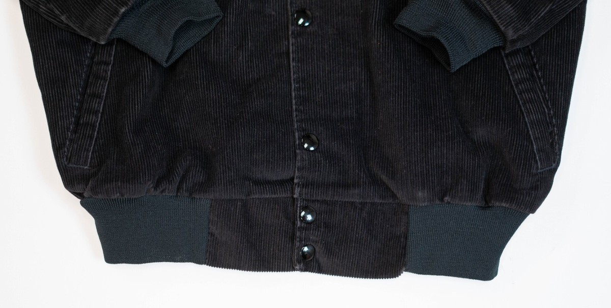 【80s】Euro Vintage Black Corduroy Coat International Scene Women's Corduroy Coat, Size 16, Vintage