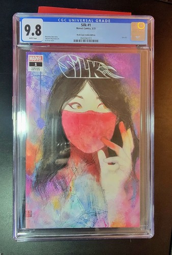 Silk #1 - CGC 9.8 Black cape Comics Virgin Variant - 2021 Marvel - Zu Orzu Cover