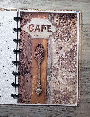 Stamperia Coffee & Chocolate Cardstock Dashboard For TUL Arc 8 Disc Planners #4