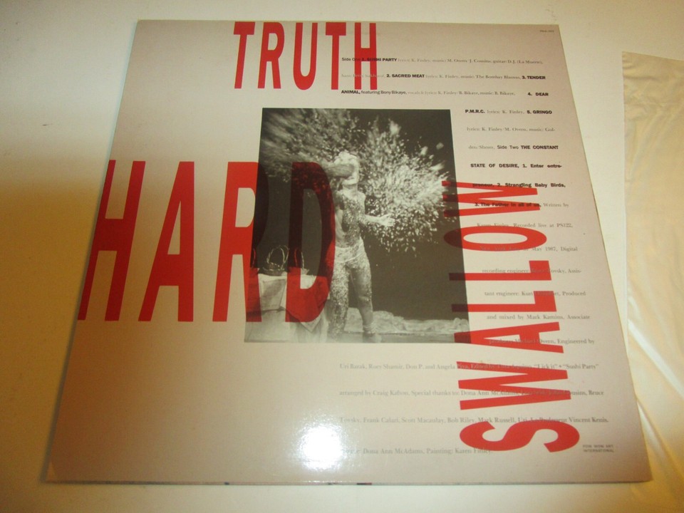 KAREN FINLEY THE TRUTH IS HARD TO SWALLOW LP '87 gary pante WILLIAMS