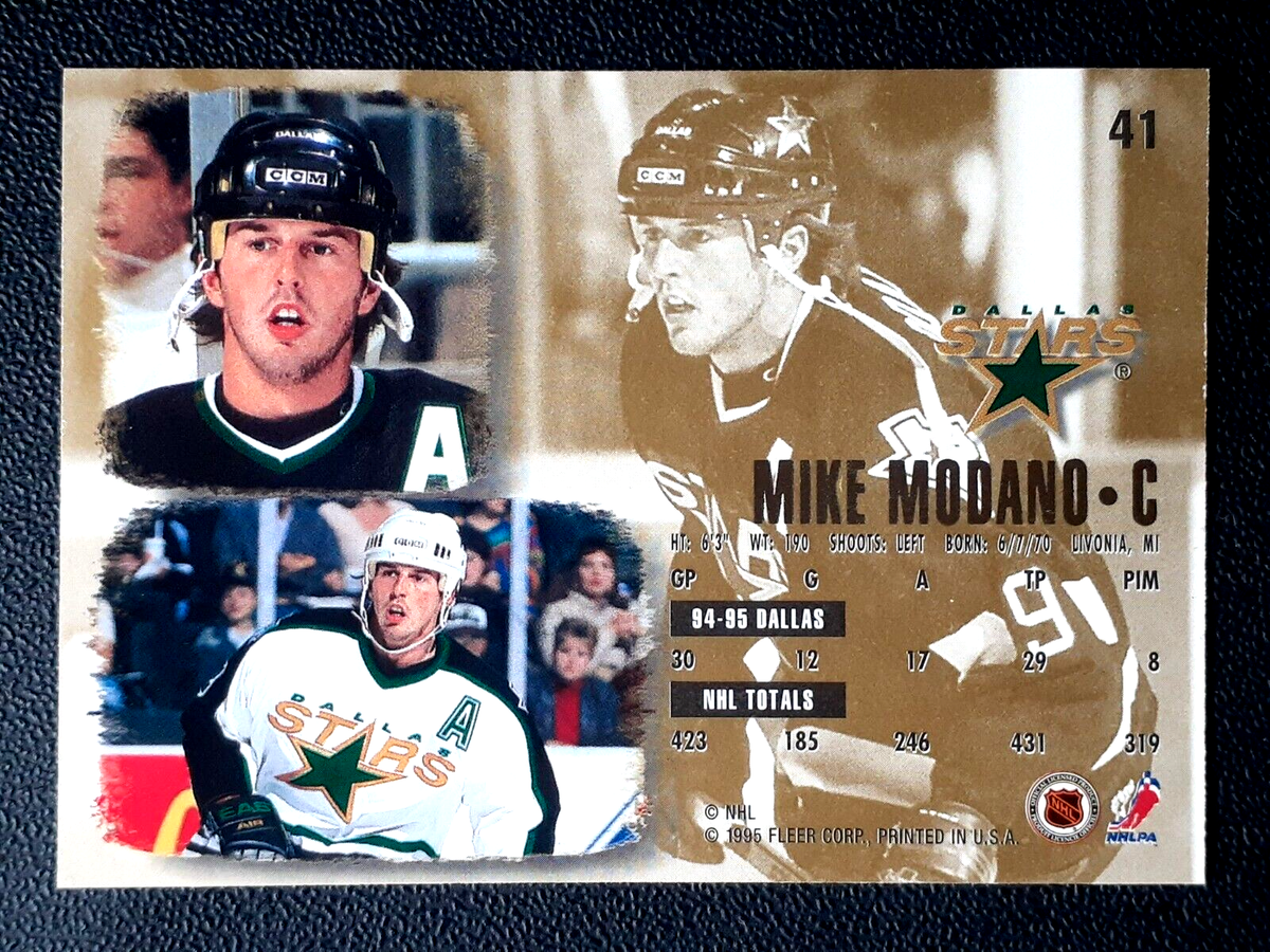 MIKE MODANO AUTHENTIC AUTOGRAPH 1995-96 FLEER ULTRA 95-96 NO 41