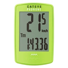 Cateye Padrone Wireless Bicycle Computer, Lime Green