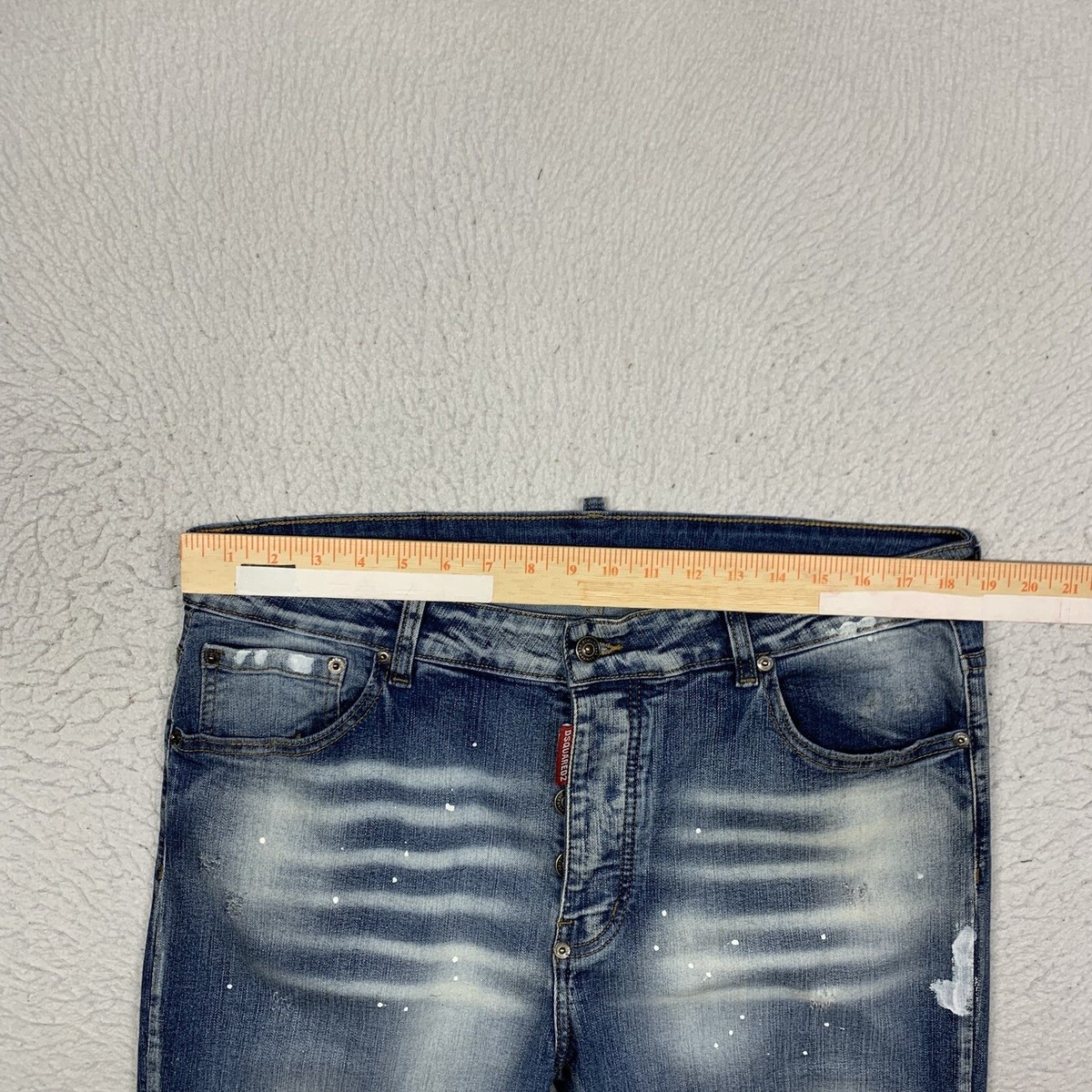 Dsquared2 Caten Twin Jeans Blue Denim Mens IT 52 / US 36 Paint