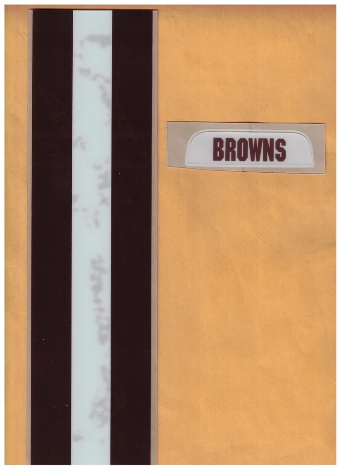3M CLEVELAND BROWNS FULL SIZE FOOTBALL HELMET STRIPE & BUMPER