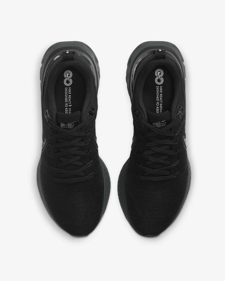 Nike React Infinity Run Flyknit 2 Black Iron Grey UK 6.5 EUR 40.5 CT2357 003 - Image 2 of 4