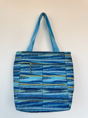 Missoni Damen Tasche Tote Blau Hellblau Monogram Pre Owned