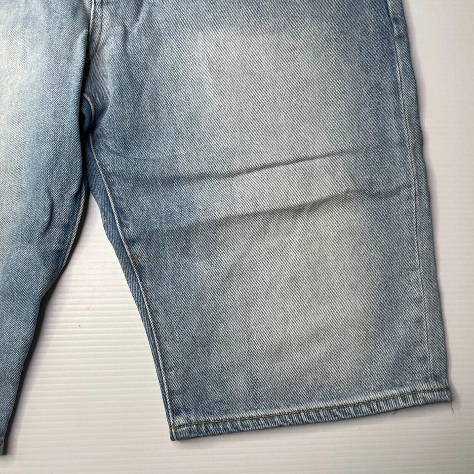 Lee Cooper Distressed Norris Slim Denim Jean Shorts 36 Waist Blue Casual Style - Image 2 of 4