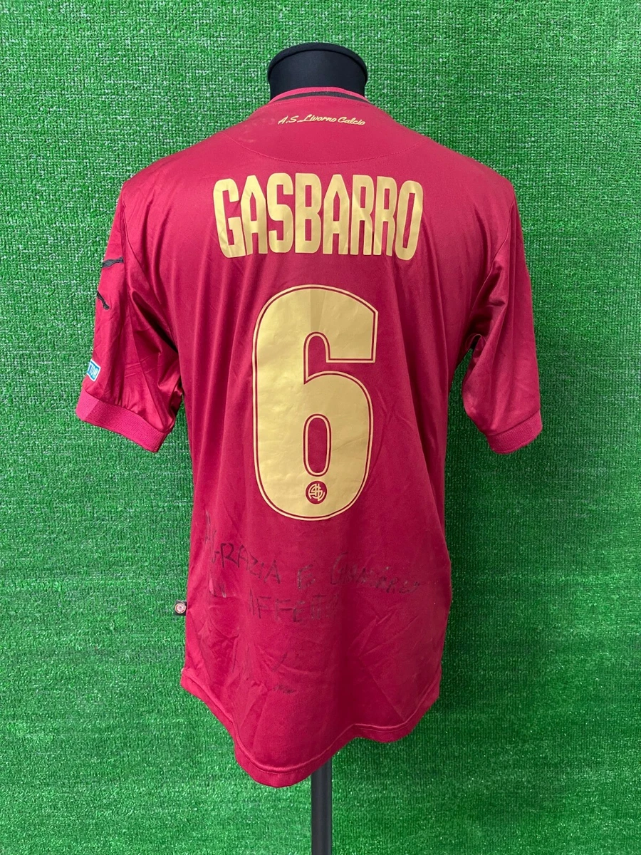 Maillot De Football Livorno Porté/match - Taille L, Signé Par Tavano - Occasion, Avec Dédicace
