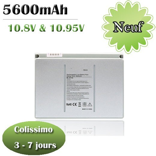 Batterie pour MacBook Pro 15 A1260 compatible avec modèles Apple de 2006 à 2008