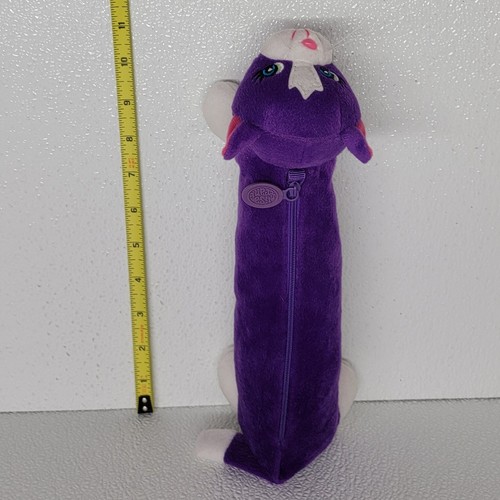 Lisa Frank Playtime Kitten Purple Plush Cat Pencil Holder Zipper Case 11" RARE! - Picture 17 of 17