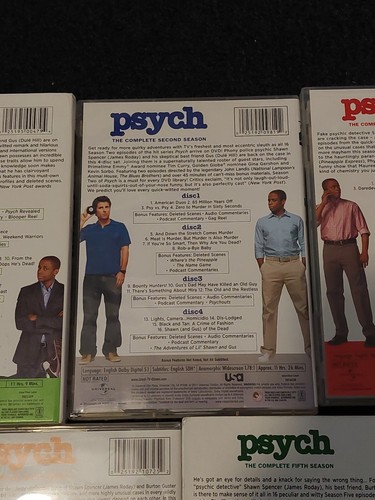 Psych TV Series Complete Season 1-5 DVD Lot 1 2 3 4 and 5 - Picture 6 of 11