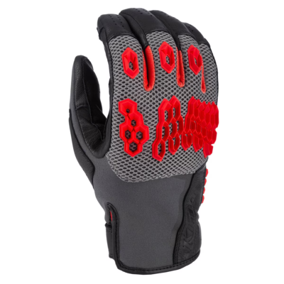 KLIM Sample Baja S4 Adventure Motorcycle Gloves Men's Large Black/Fiery  Red